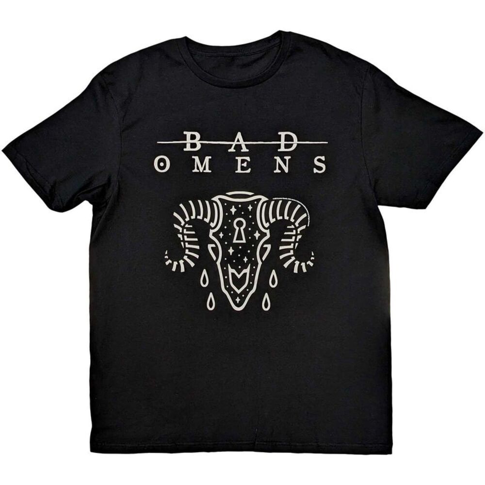 Bad Omens Unisex Adult Ram Skull Cotton T-Shirt / Black